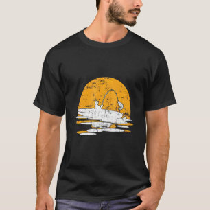 Retro Vintage Sunset Kayak Fishing T-Shirt