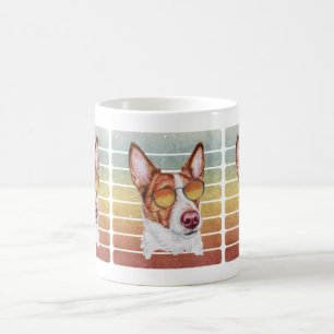 Retro Vintage Sunset Portuguese Podengo Mum Dad Coffee Mug