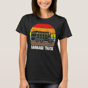 Retro Vintage Sunset Recycling Trash Kids Garbage T-Shirt