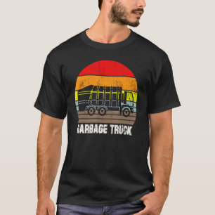 Retro Vintage Sunset Recycling Trash Kids Garbage T-Shirt