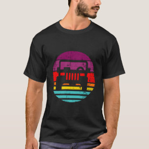 Retro Vintage Sunset Summer Vacation Road 4X4 Truc T-Shirt