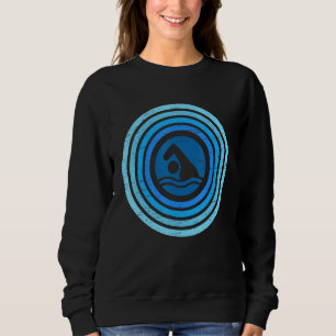 Retro Vintage Sunset Swim Coach for a Sport Swimmi Sweatshirt