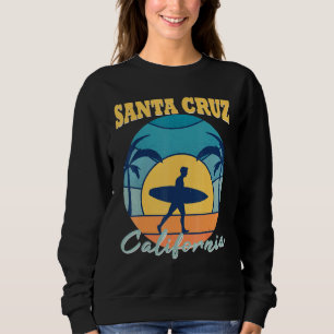 Retro Vintage Surfer Palm Beach California Santa C Sweatshirt