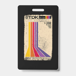 Retro Vintage Tape ID Badge