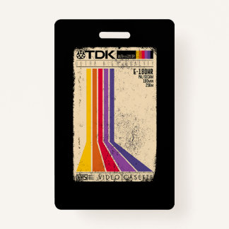 Retro Vintage Tape ID Badge