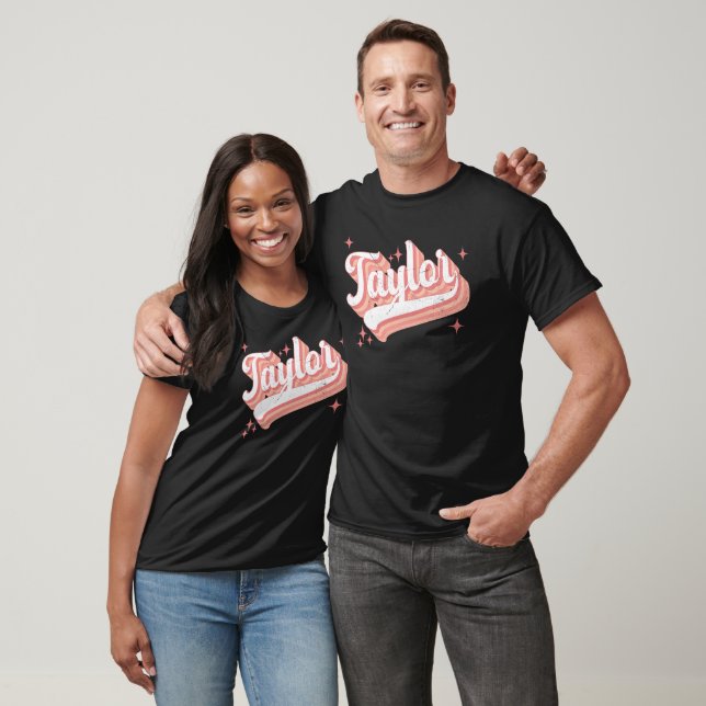 Retro Vintage Taylor First Name T-Shirt (Unisex)
