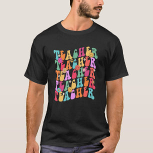 Retro Vintage Teacher Inspirational Colourful Elem T-Shirt