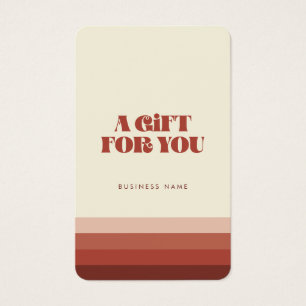 Retro vintage terracotta gift certificate