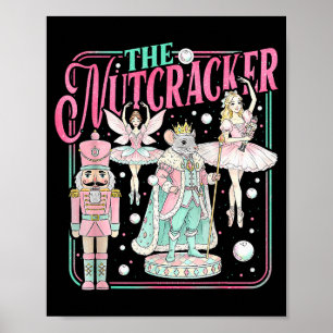 Retro Vintage The Nutcracker Sugar Fairy Plum Chri Poster