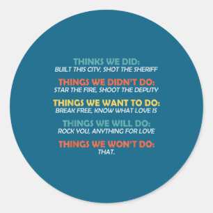 Retro Vintage Things Didn' Want Classic Round Sticker