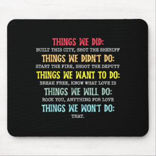 Retro Vintage Things We Did Didnt Want Will Wont D Mouse Pad