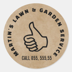Retro vintage thumbs-up sticker perfect for servic