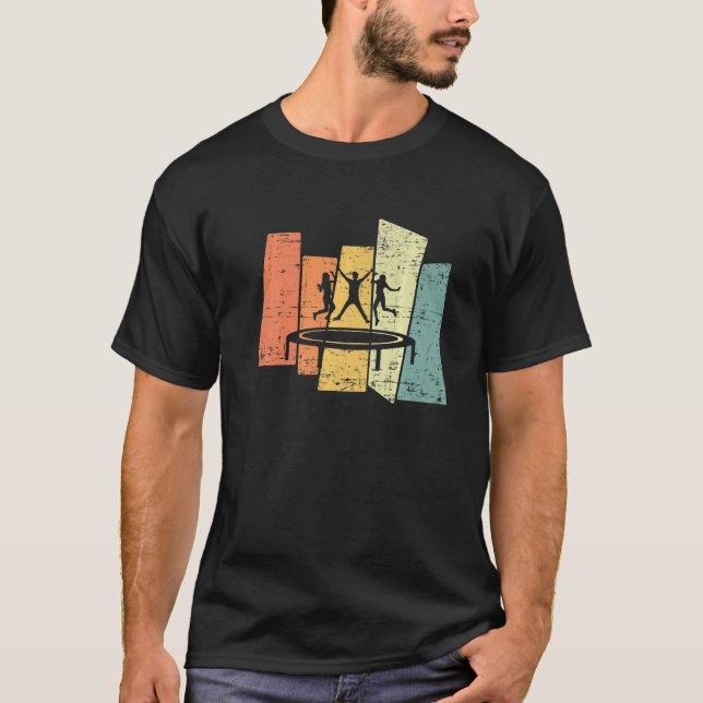 Retro Vintage Trampoline Gift Premium T-Shirt (Front)