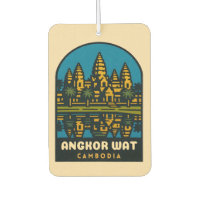 Retro Vintage Travel Angkor Wat Cambodia