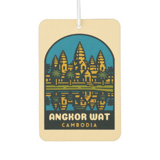 Retro Vintage Travel Angkor Wat Cambodia  Car Air Freshener
