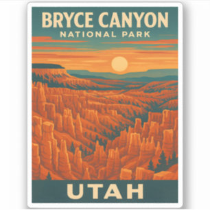 Retro Vintage Travel Bryce Canyon National Park