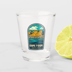 Retro Vintage Travel Cape Town South Africa Shot Glass