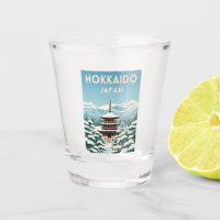 Retro Vintage Travel Hokkaido Japan Winter Scenic