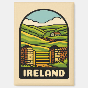 Retro Vintage Travel Ireland Countryside Scenic Magnet