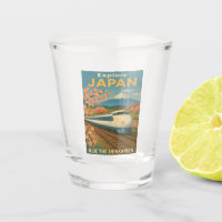 Retro Vintage Travel Japan Shinkansen Bullet Train