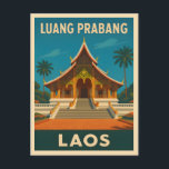 Retro Vintage Travel Luang Prabang Laos Temple Postcard<br><div class="desc">Capture the serene beauty of Luang Prabang with this vintage travel-inspired postcard. With classic retro tones and bold,  vintage style,  this piece evokes the timeless charm of Laos’ spiritual and cultural heart. Perfect for wanderers,  heritage lovers,  and fans of classic travel aesthetics.</div>