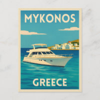 Retro Vintage Travel Mykonos Greece Island Seaside