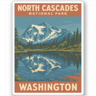 Retro Vintage Travel North Cascades National Park