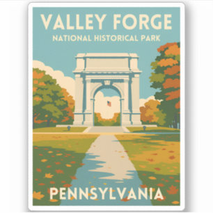 Retro Vintage Travel Pennsylvania Valley Forge