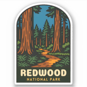 Retro Vintage Travel Redwood National Park Nature