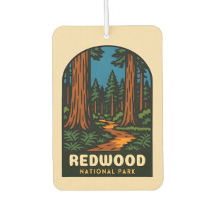 Retro Vintage Travel Redwood National Park Nature Car Air Freshener