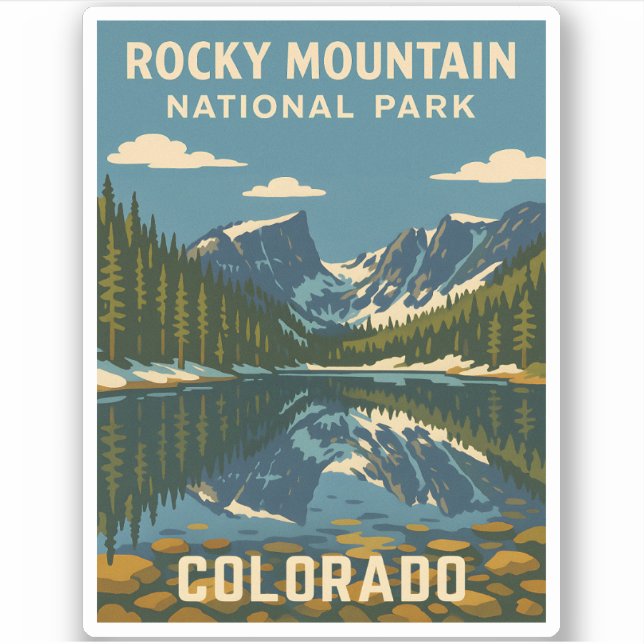 Retro Vintage Travel Rocky Mountain National Park (Front)