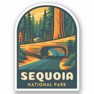 Retro Vintage Travel Sequoia National Park Nature