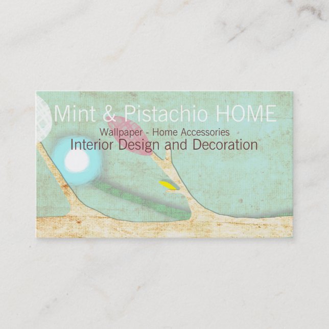 Retro Vintage Tree Business Card (Front)