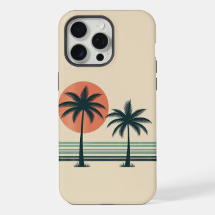 Retro/vintage tropical palms tree iPhone 15 pro max case