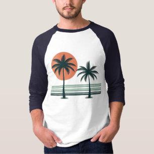 Retro/vintage tropical palms tree T-Shirt