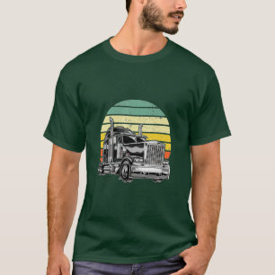 Retro Vintage Trucker Big Rig Semi-Trailer Truck D T-Shirt