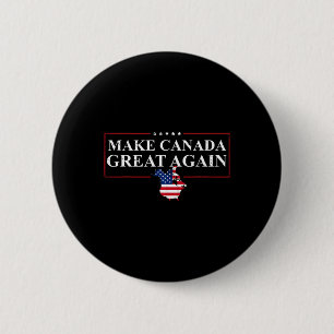 Retro Vintage Trump Make Canada Great Again Funny 6 Cm Round Badge