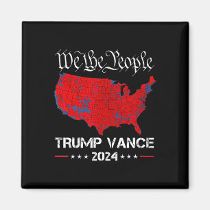 Retro Vintage Trump Vance 2024 We The People Elect Magnet