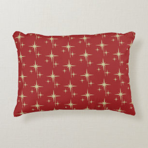 Retro Vintage Twinkling Mid-Century Star Pattern Decorative Cushion
