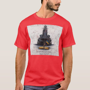 Retro Vintage Ukraine Postage Stamp Flag Pride Sta T-Shirt