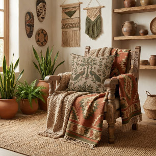  Retro vintage unique oriental pattern motifs  Cushion