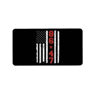 Retro Vintage USA Flag 86 47 Anti Trump Label