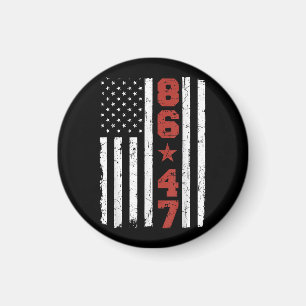 Retro Vintage USA Flag 86 47 Anti Trump Magnet