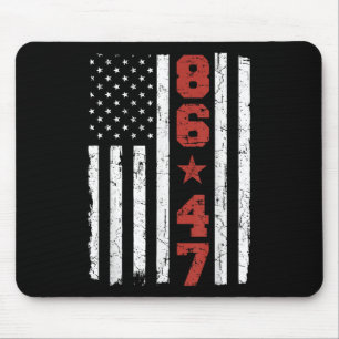 Retro Vintage Usa Flag 86 47 Anti Trump  Mouse Pad