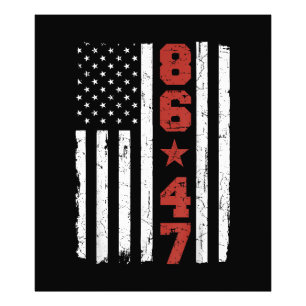 Retro Vintage USA Flag 86 47 Anti Trump Photo Print