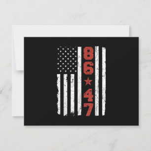 Retro Vintage USA Flag 86 47 Anti Trump Save The Date