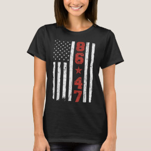Retro Vintage Usa Flag 86 47 Anti Trump T-Shirt