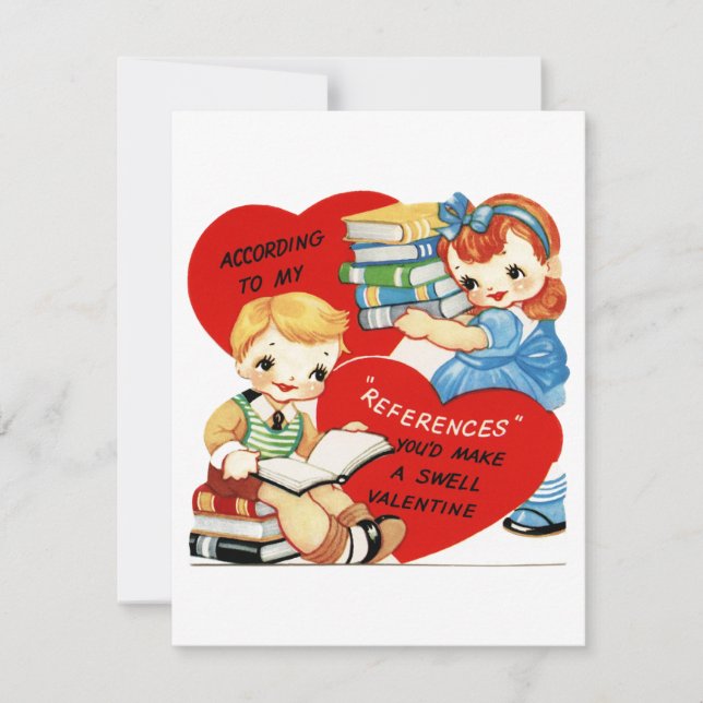 Retro Vintage Valentine Card (Front)