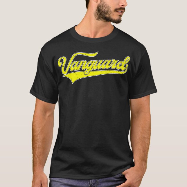 Retro Vintage Vanguard Name Men Women T-Shirt (Front)