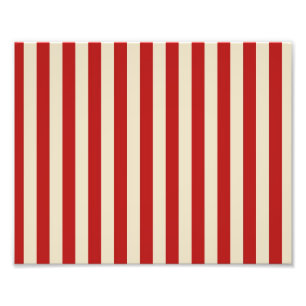 Retro Vintage Vertical PopCorn Classic Stripes Photo Print